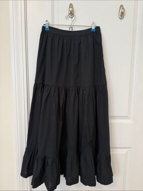 Abercrombie & Fitch Black Tiered Maxi Skirt
